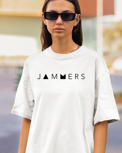 Oversized JAMMERS : Unisex White T-shirt