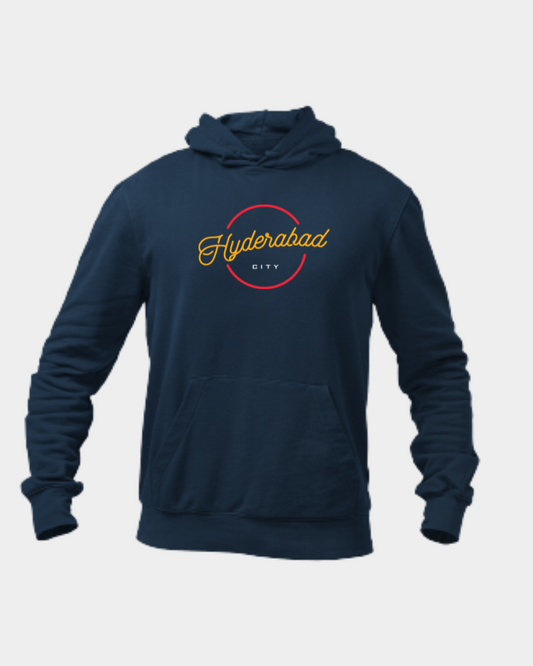 Hyderabad City Unisex Hoodie Navy Blue