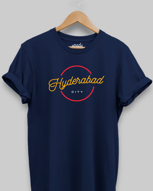 Hyderabad City Unisex T-shirt Navy Blue