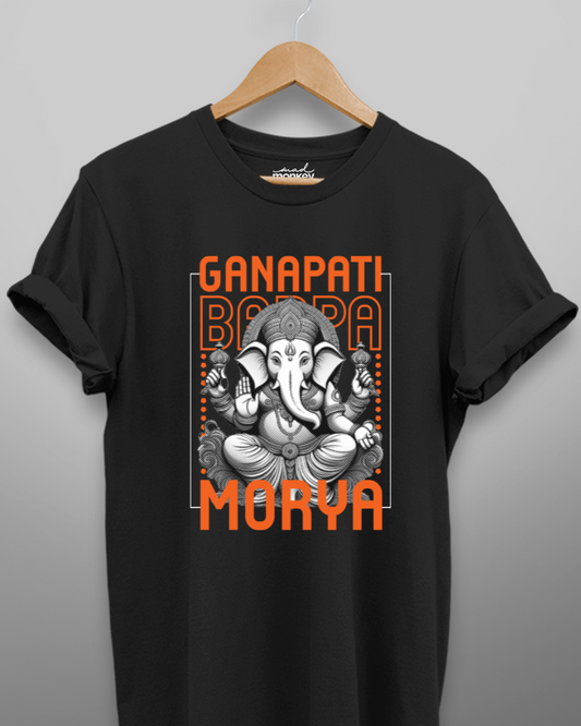 Ganapati Bappa Morya Unisex T-shirt Black