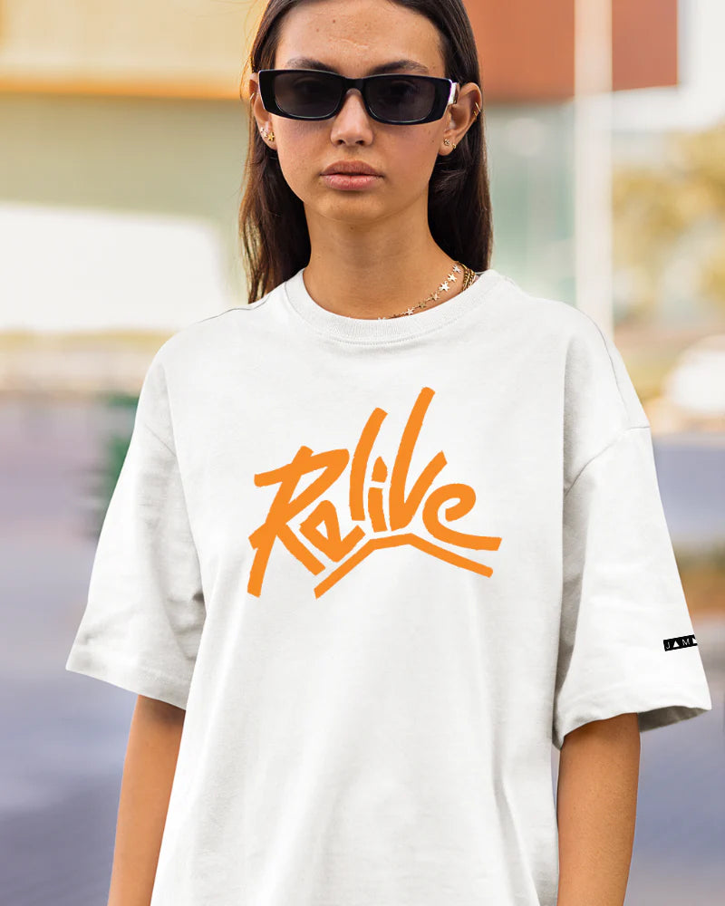 Oversized Relive - Jammers White Unisex T-shirt