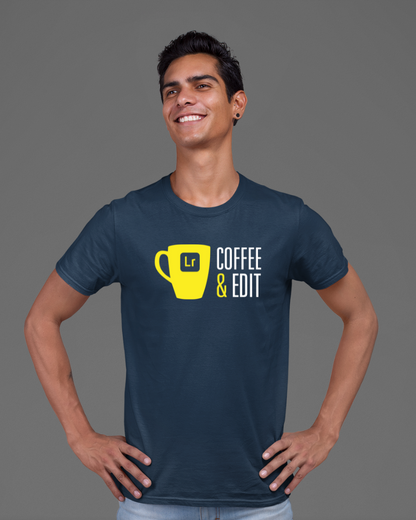 Coffee & Edit Unisex T-shirt Navy Blue