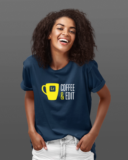 Coffee & Edit Unisex T-shirt Navy Blue