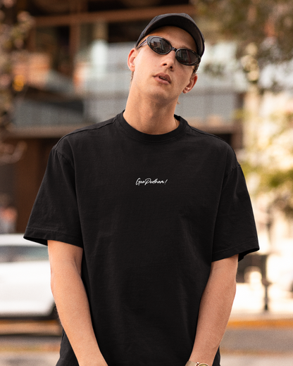 Oversized Telugu Minimals : - Goa Podham! Black Unisex T-shirt