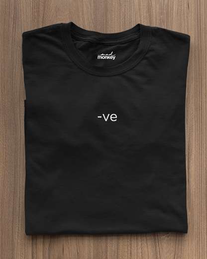 -ve Minimal Unisex T-shirt Black