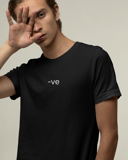 -ve Minimal Unisex T-shirt Black