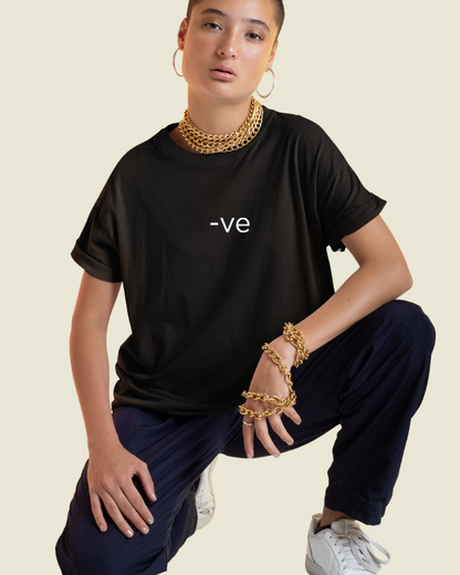 -ve Minimal Unisex T-shirt Black