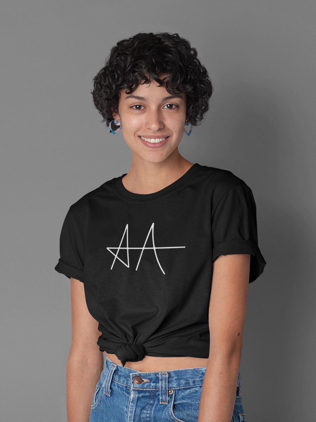 allu arjun t shirt With AA Logo