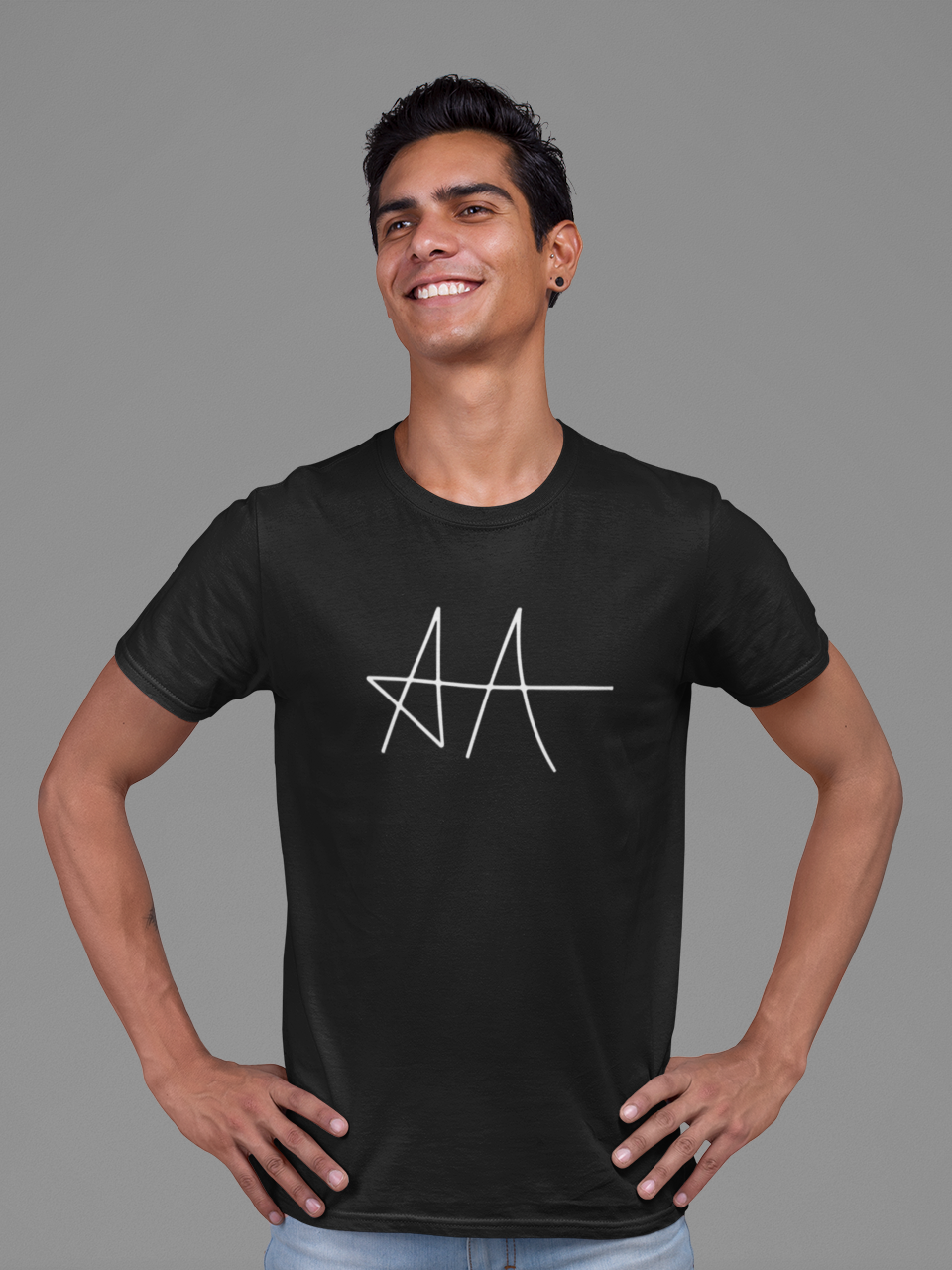 Stylish Star Allu Arjun Aa Polyester Tshirt